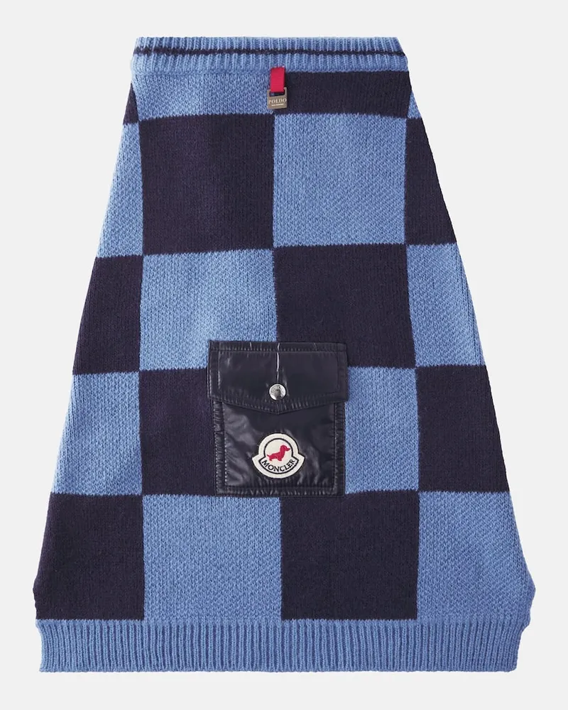 Moncler Moncler Poldo Dog Couture Pullover für Hunde Blau