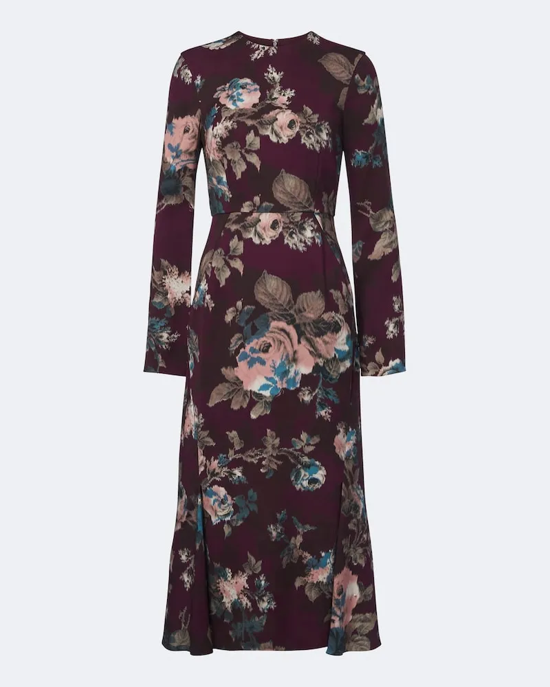 Erdem Midikleid aus Cady Violett