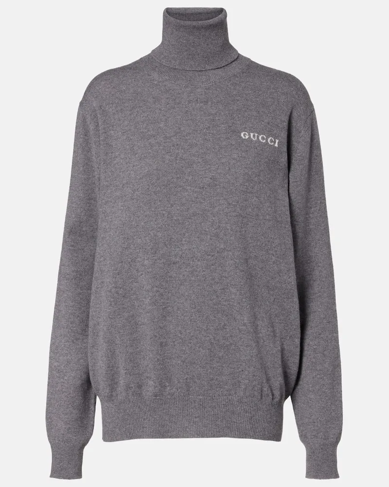 Gucci Rollkragenpullover aus Kaschmir Grau