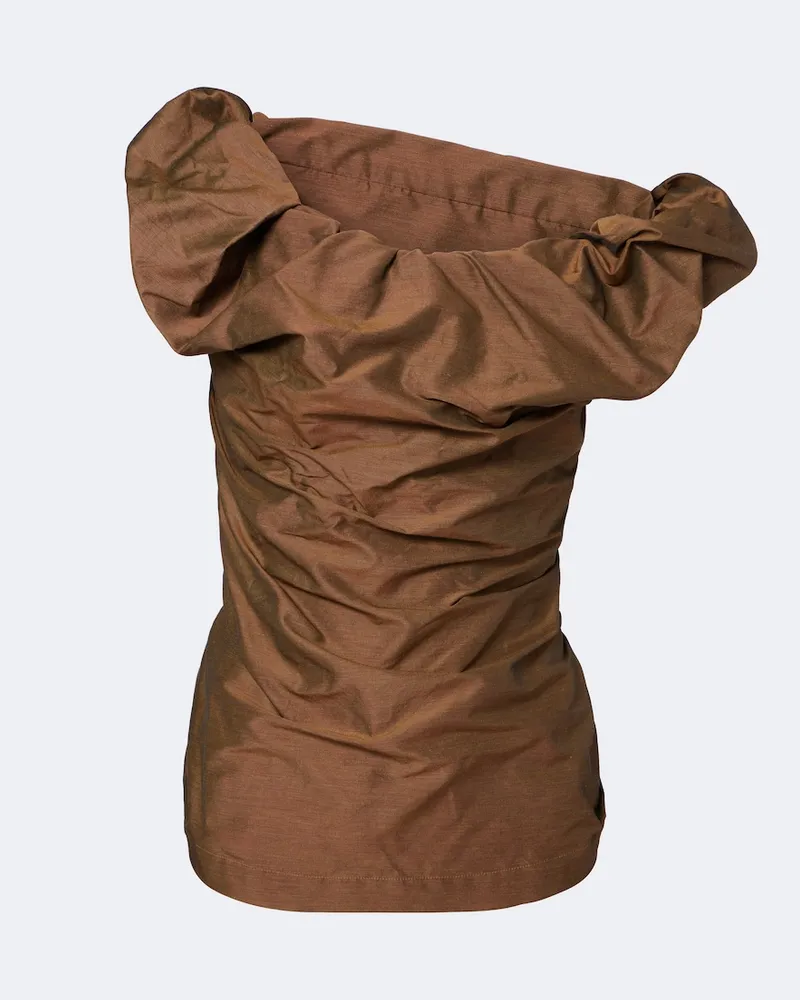 Vivienne Westwood Off-Shoulder-Top Ginnie aus Twill Braun