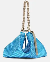 Jimmy Choo Clutch Callie mit Kristallen Blau