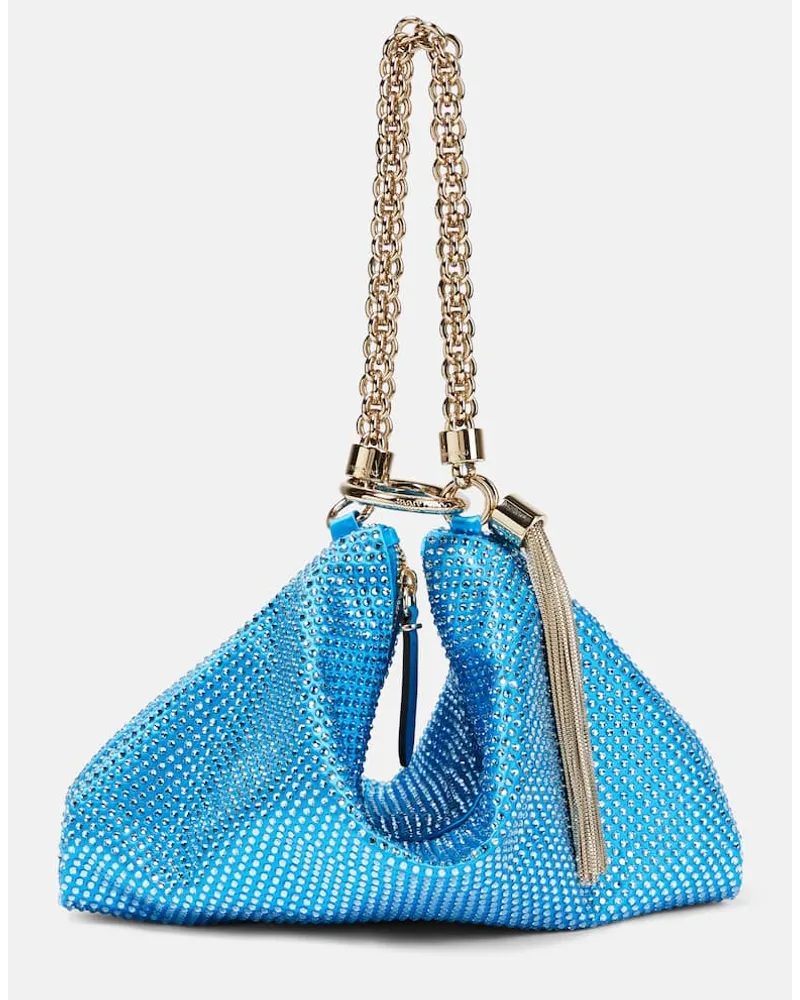 Jimmy Choo Clutch Callie mit Kristallen Blau