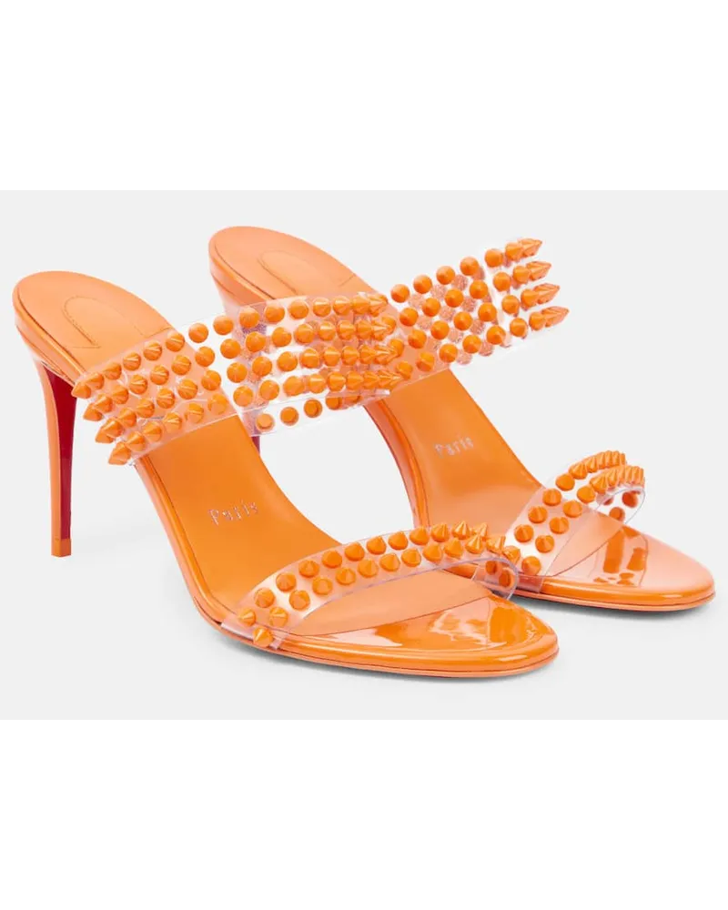 Christian Louboutin Sandalen Spike Only 85 mit Lackleder Orange