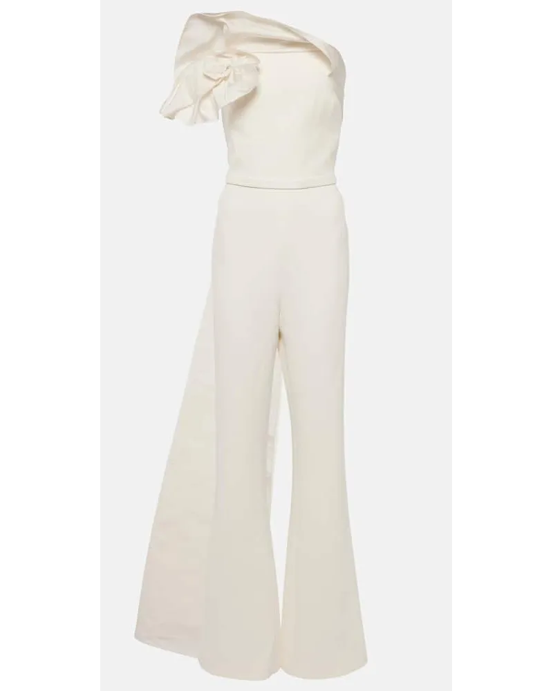 Safiyaa Bridal Jumpsuit Omi aus Crepe Weiss