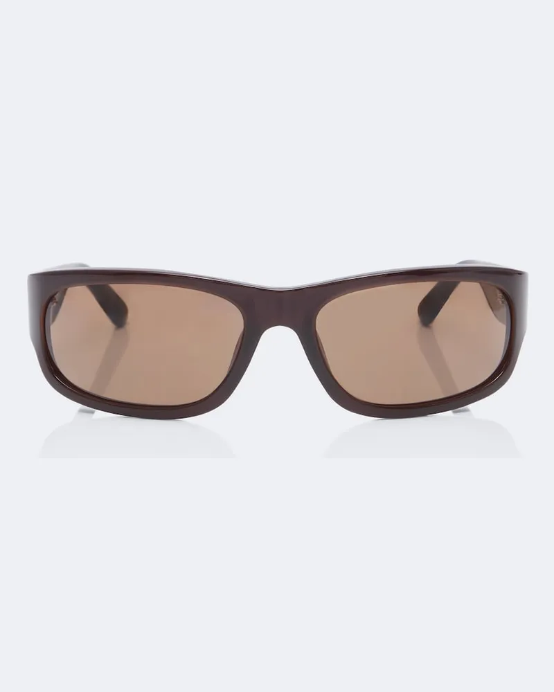 Magda Butrym Eckige Sonnenbrille aus Acetat Braun