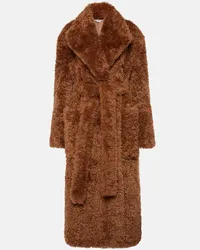 Stella McCartney Mantel aus Faux Fur Beige