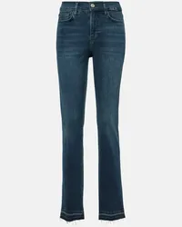 Frame Denim Straight Jeans Le High Straight Long Blau