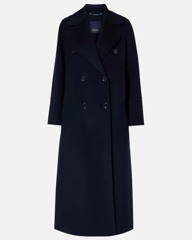 Max Mara Mantel Custodi aus Schurwolle Blau