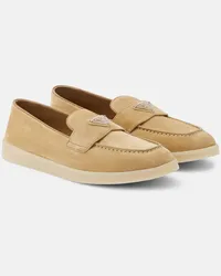 Prada Loafers Saint Tropez aus Veloursleder Braun