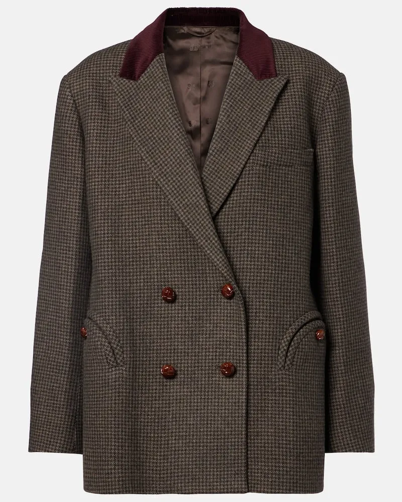 Blazé Milano Blazé Milano Blazer Nightbreak aus einem Wollgemisch Braun