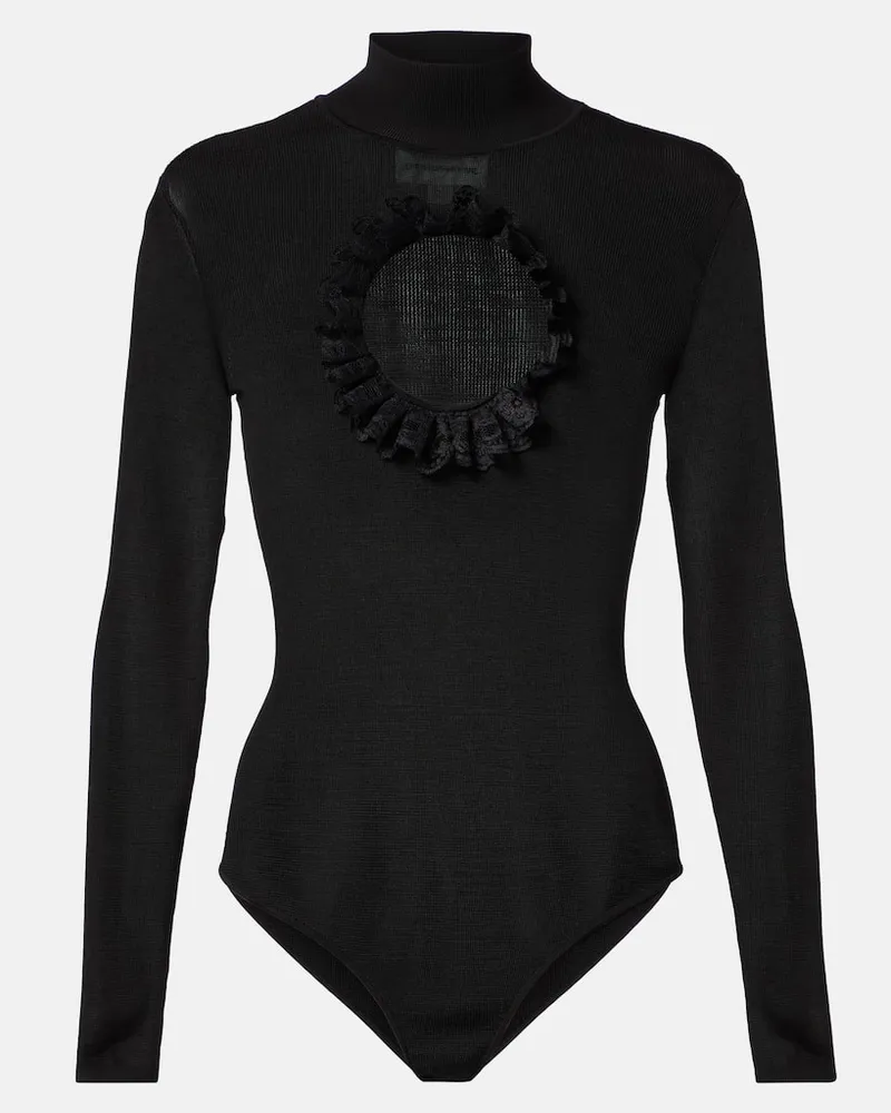 Self-Portrait X Chistopher Kane Body mit Spitze Schwarz