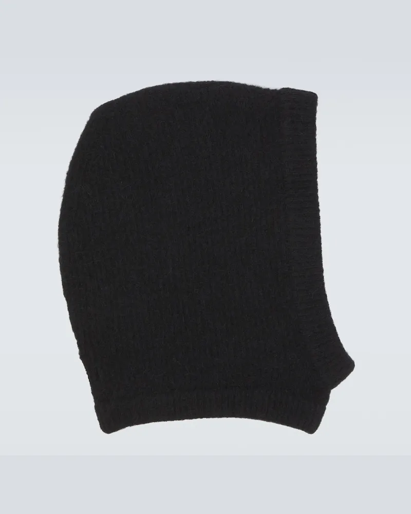 Rick Owens Kapuze aus Alpakawolle und Wolle Schwarz