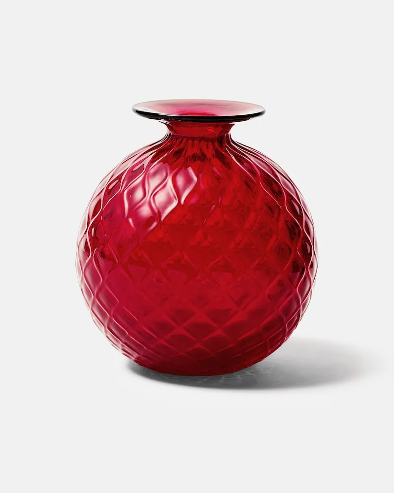 Venini Vase Monofiori Balloton Extra Small Rot