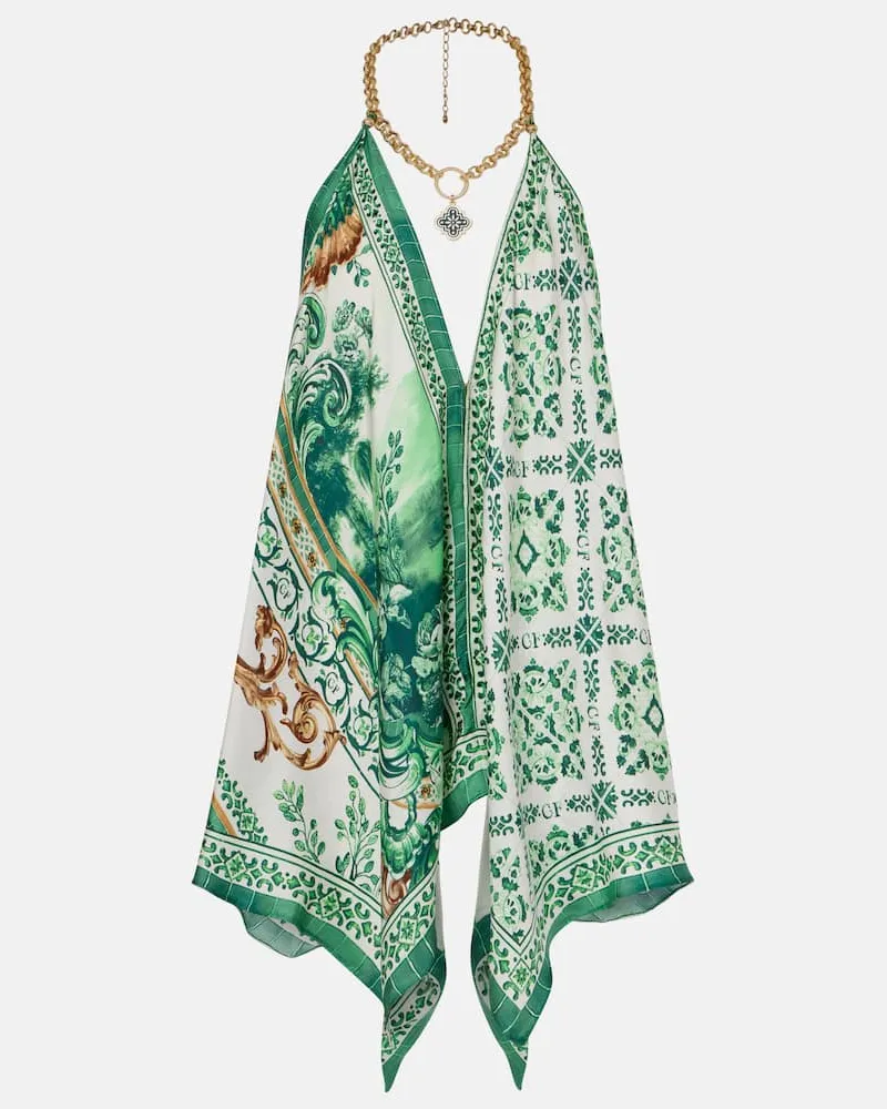 Camilla Bedrucktes Top aus Seide Multicolor
