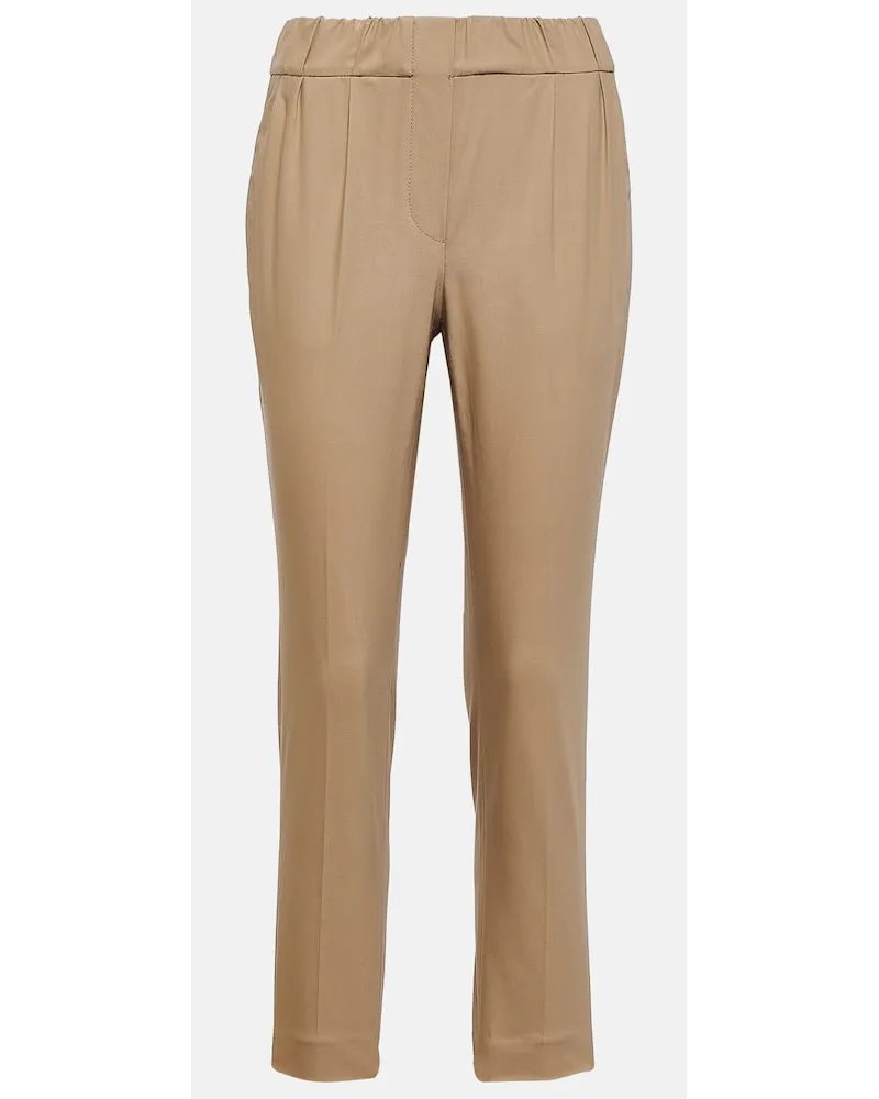 Brunello Cucinelli Chinohose aus Twill Beige