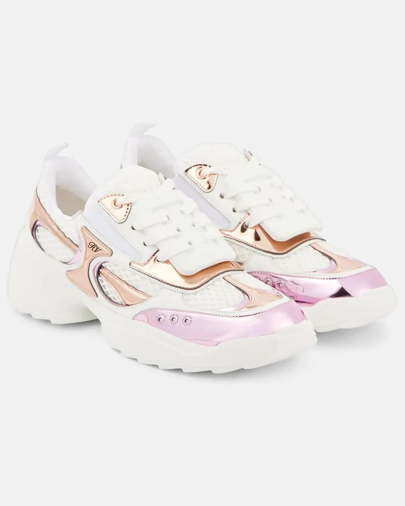 Roger Vivier Sneakers Viv’ on the Run aus Leder Rosa