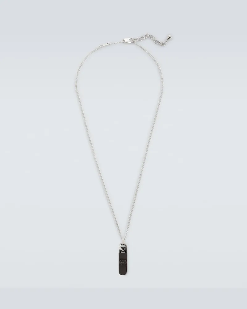 Gucci Halskette Interlocking G aus Sterlingsilber Silber