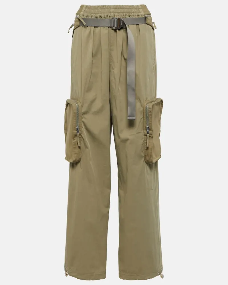 Dion Lee Cargohose aus einem Baumwollgemisch Grã¼n