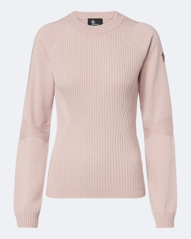 Moncler Pullover aus einem Wollgemisch Rosa