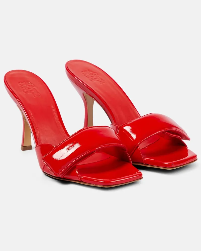 Gia Borghini Pantoletten Alodie aus Lackleder Rot