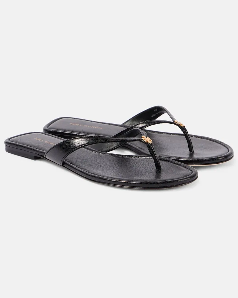Tory Burch Sandalen aus Leder Schwarz