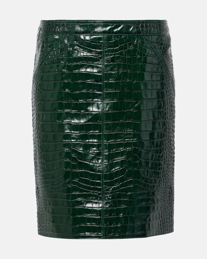 Tom Ford Minirock aus Leder Grün