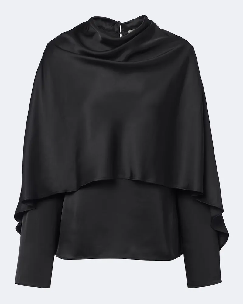 Róhe Róhe Top aus Satin Schwarz