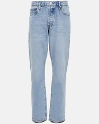 Frame Denim Mid-Rise Straight Jeans Le Slouch Blau