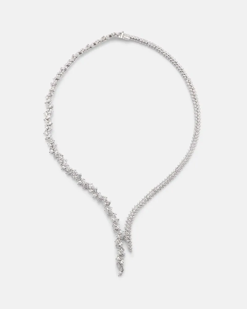 YEPREM Halskette aus 18kt Weißgold mit Diamanten Silber