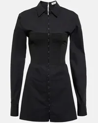 Dion Lee Minikleid aus Popeline Schwarz