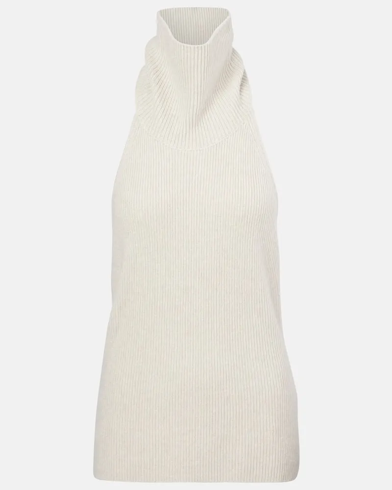Lisa Yang Top Maddie aus Kaschmir Beige