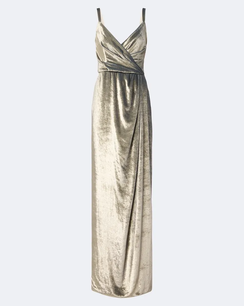 Dolce & Gabbana Maxikleid aus Samt Gold