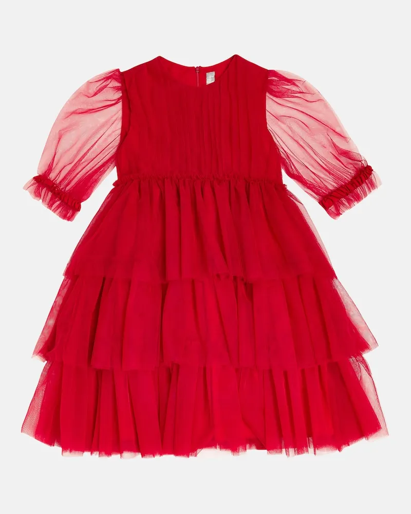 Il Gufo Kleid aus Tüll Rot