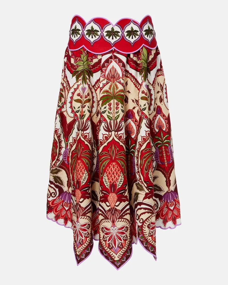 FARM Rio Midirock Odara Red aus einem Leinengemisch Rot