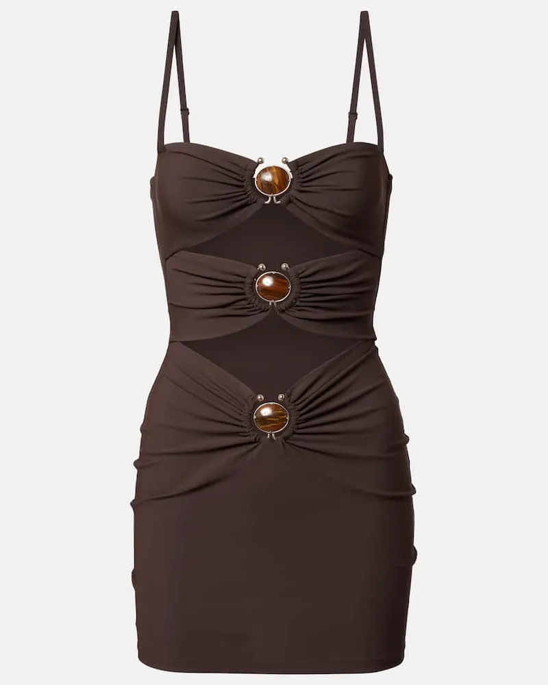 Christopher Esber Verziertes Minikleid Braun
