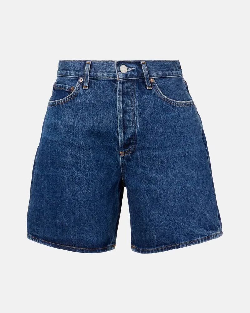 AGOLDE Shorts Dame aus Denim Blau