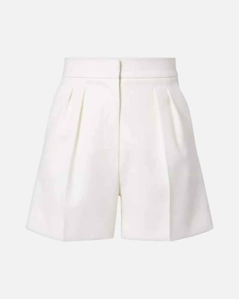 Max Mara Shorts Ozieri aus Schurwolle Weiß