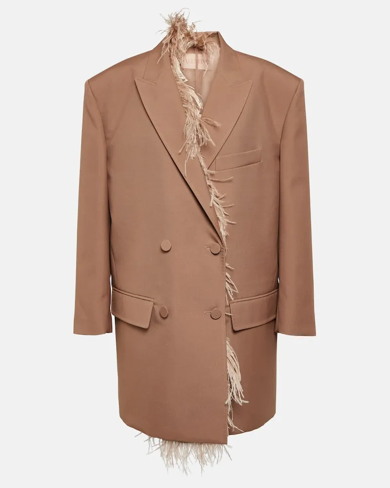 Valentino Garavani Blazer mit Federn Braun