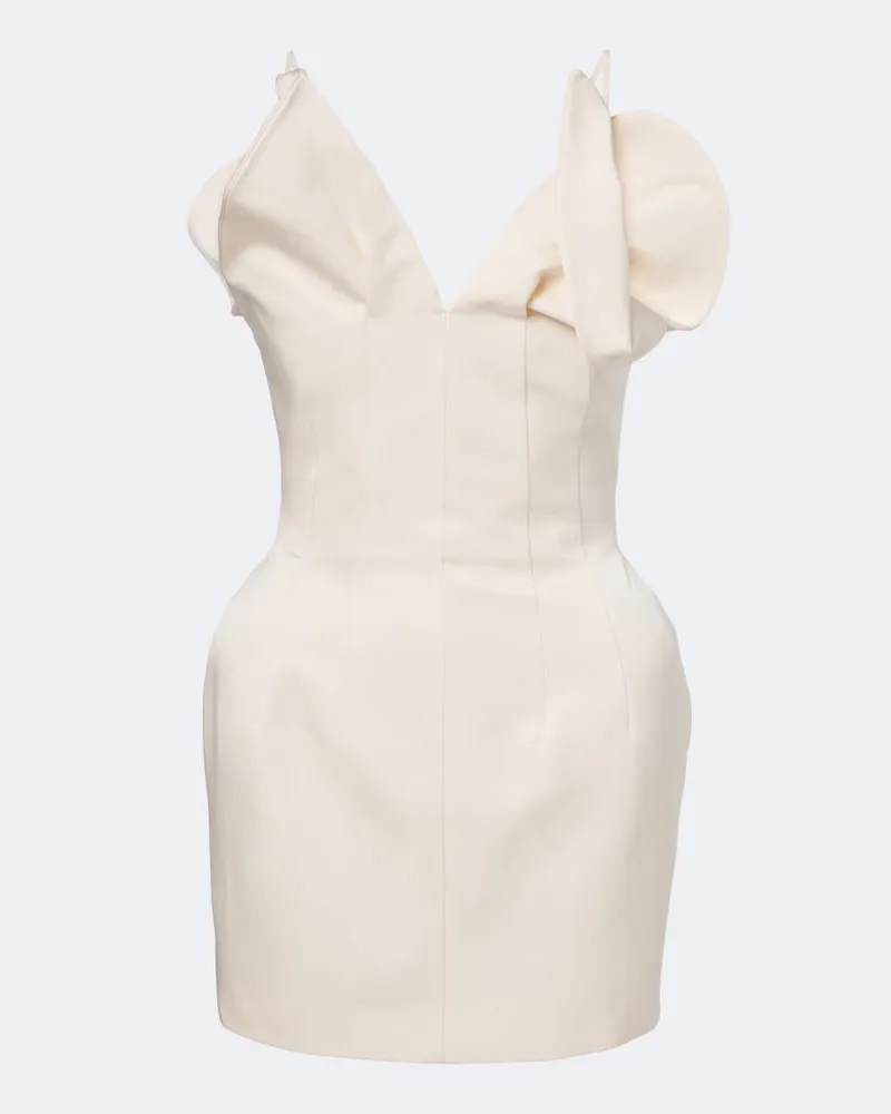 Magda Butrym Minikleid aus Baumwolle und Seide Weiß