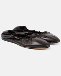 The Row Ballerinas Awar aus Leder Braun