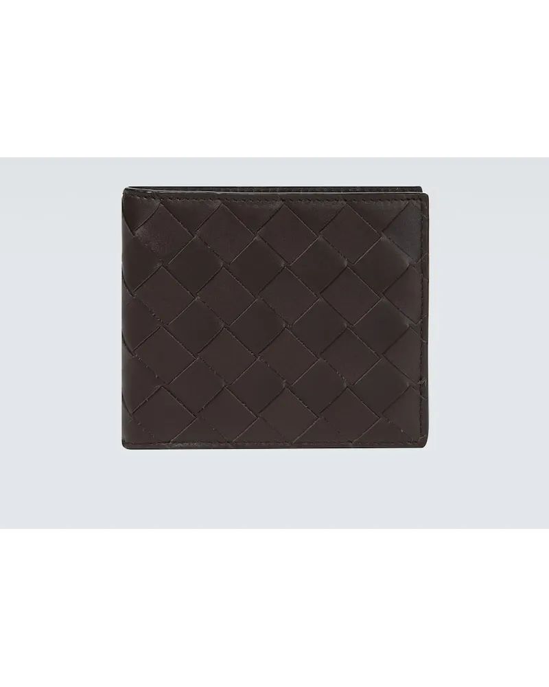 Bottega Veneta Portemonnaie Intrecciato aus Leder Braun