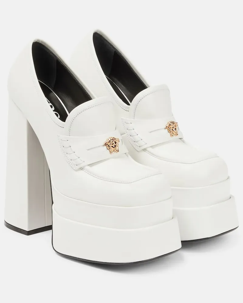 Versace Loafer-Pumps Aevitas aus Leder Weiß