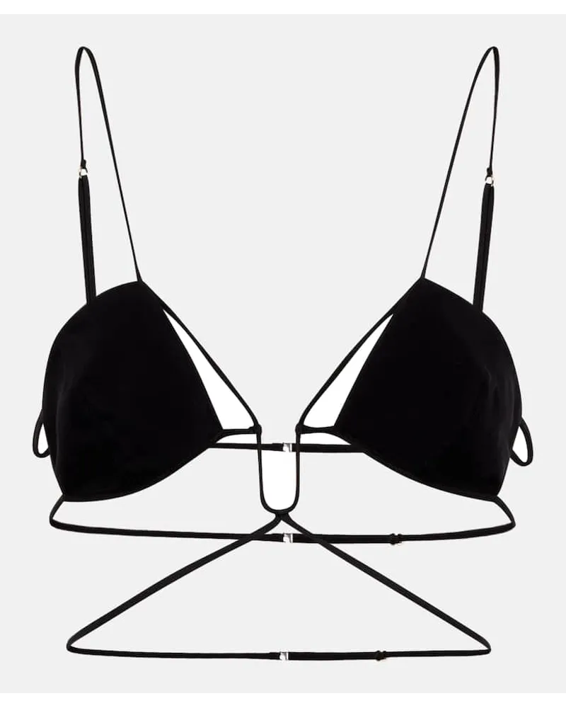 Nensi Dojaka Bralette aus Gabardine Schwarz