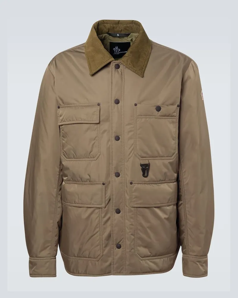 Moncler Daunenjacke Apres Ski mit Cord Grün