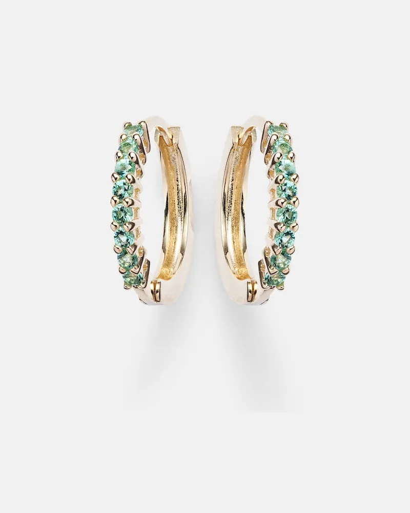 MATEO Ohrringe aus 14kt Gelbgold mit Smaragden Grün