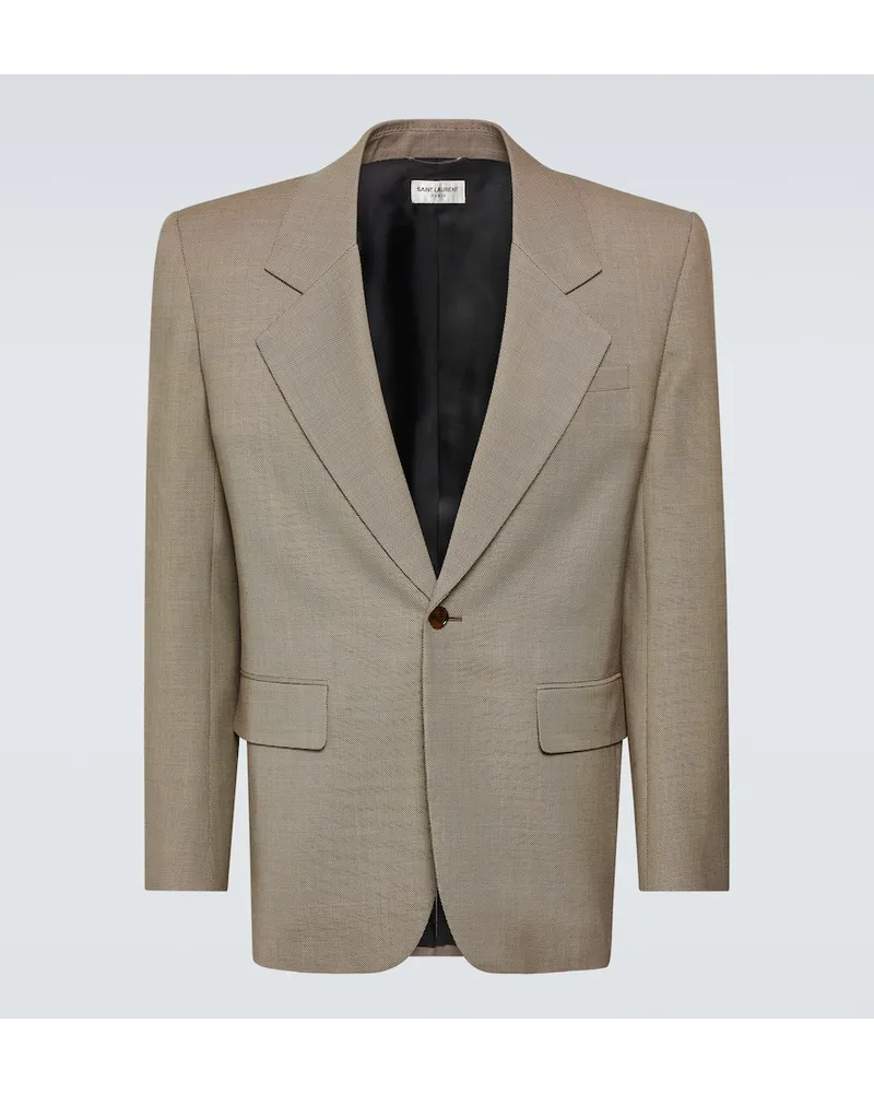 Saint Laurent Blazer aus Wolle Beige