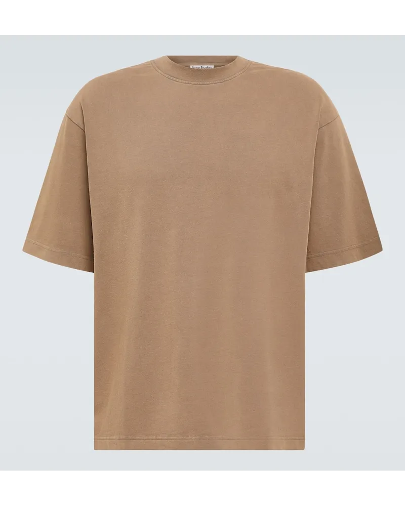 Acne Studios T-Shirt aus Baumwoll-Jersey Braun