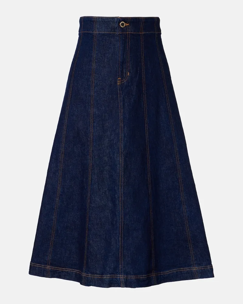 Veronica Beard Jeansrock Alix Blau