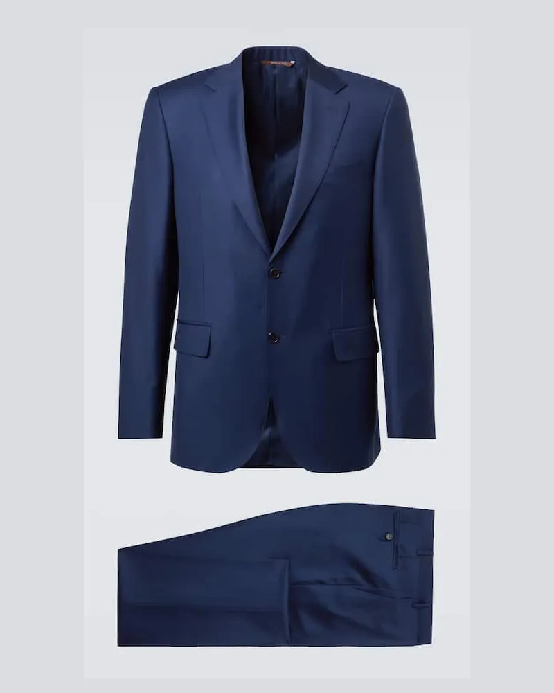 Canali Anzug aus Wolle Blau