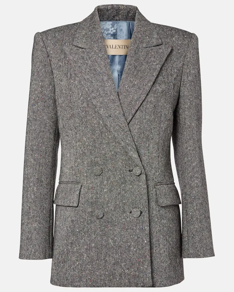Valentino Garavani Blazer aus einem Wollgemisch Grau